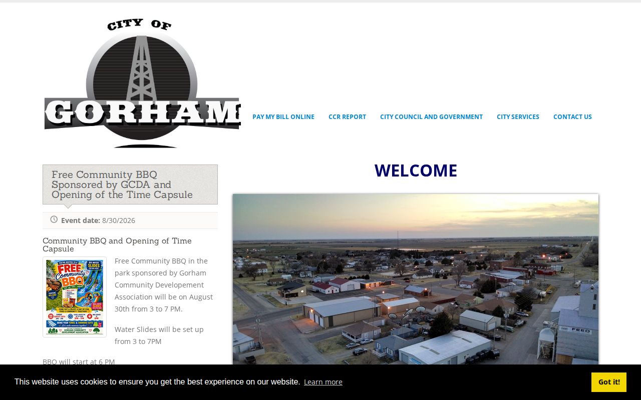 Official City of Gorham contact webpage